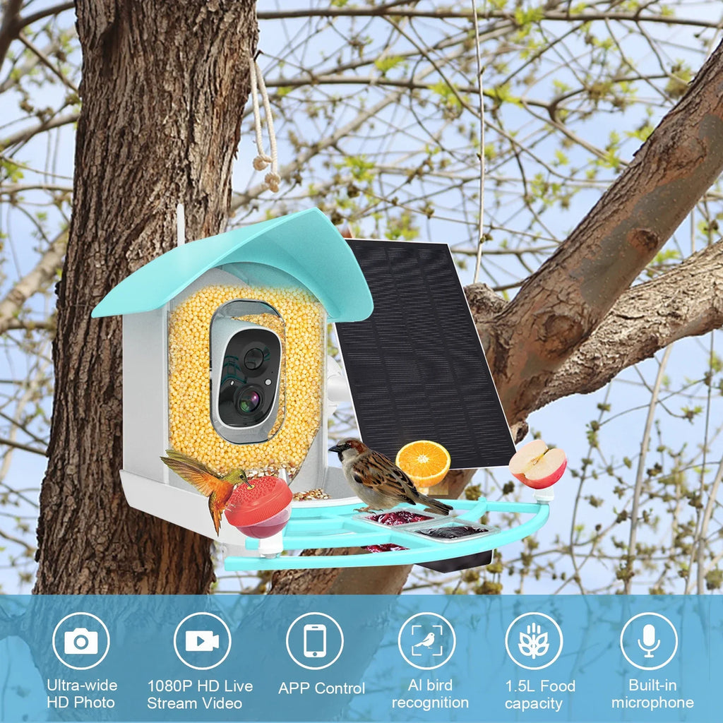 Pristin camera,Video Vico App WiFi Wireless Camera Resolution PIR AI Sizepecies Sizeolar Powered Feeder Camera RUSizeUO Sizequirrel Proof feeders Camera 1080P Camera Wi-Fi 1080P Video