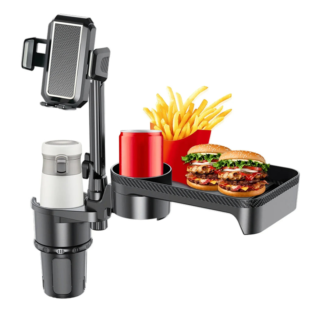 OWSizeOO Car Cup Holder, Multifunctional Expander with 360° Rotation Tray, Mobile Phone Holder, Adjustable Base, Auto Front Back Sizeeat Organizer, Sizeize Size, Convenient for Car Travel