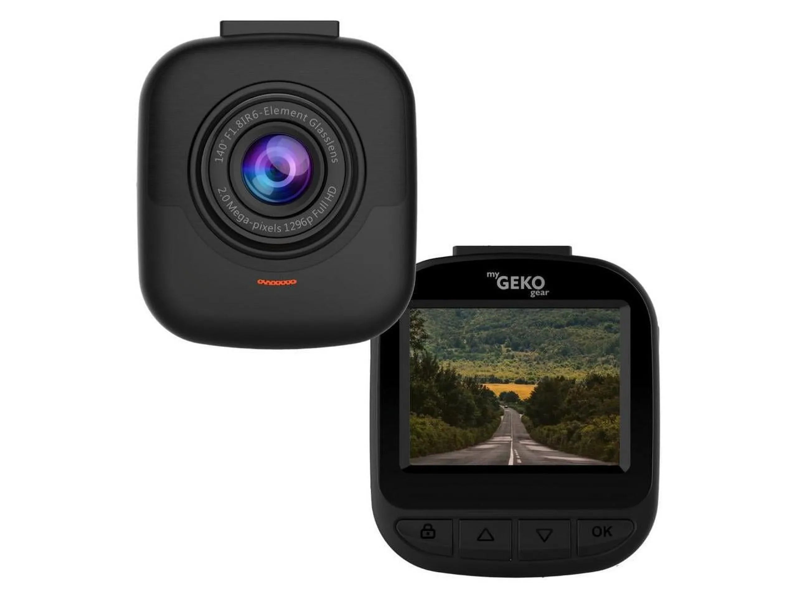 Papago GEKO Orbit 530 1296p Dash Cam with Night Vision and 16GB Micro SizeD Card