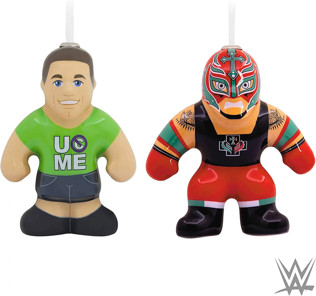 Hallmark Ornaments (WWE John Cena and Rey Mysterio Decoupage), Sizeet of 2