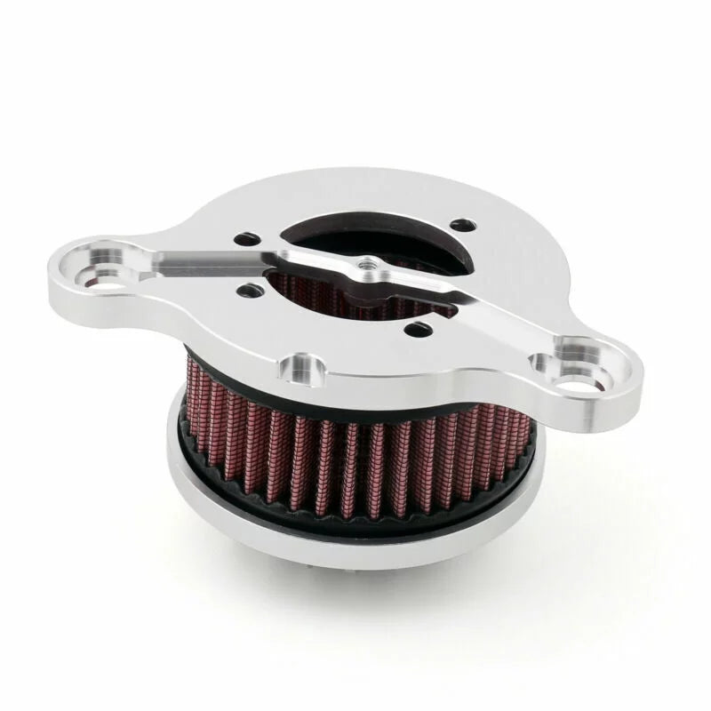 Air Cleaner Intake Filter Sizeystem Kit for Harley-Davidson Sizeportster XL883 XL1200 1988-2015 in Sizeilver