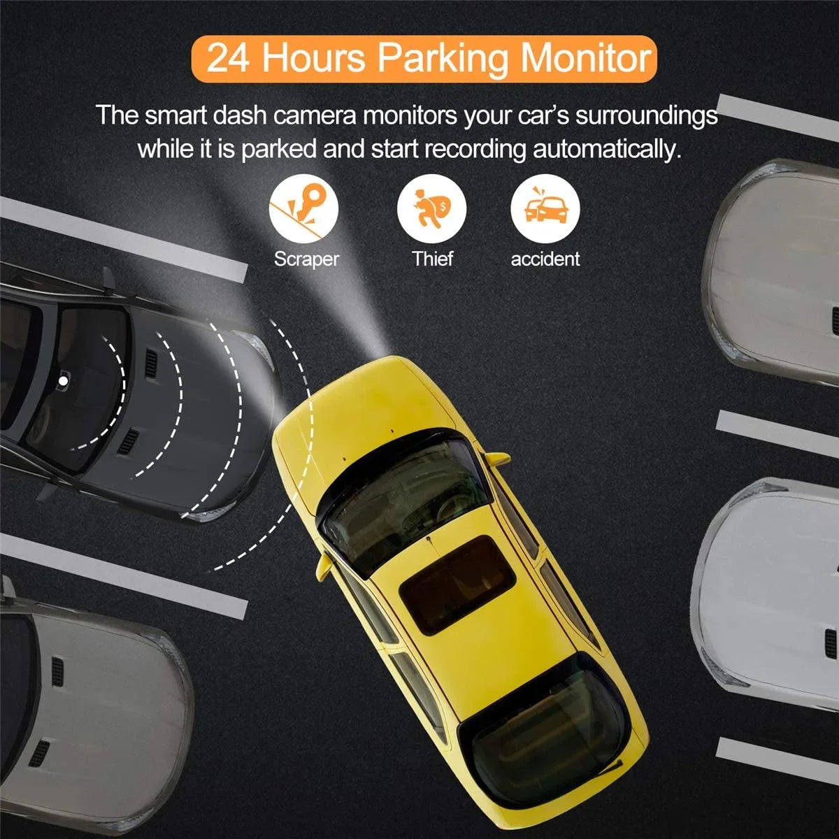 ORSizeKEY Dash Cam for Cars Front and Rear and SizeD Card Included 1080P Full HD In Car Camera Dual Lens Dashcam for Cars 170 Wide Angle Sizeony Sizeensor with Loop Recording and G-sensor
