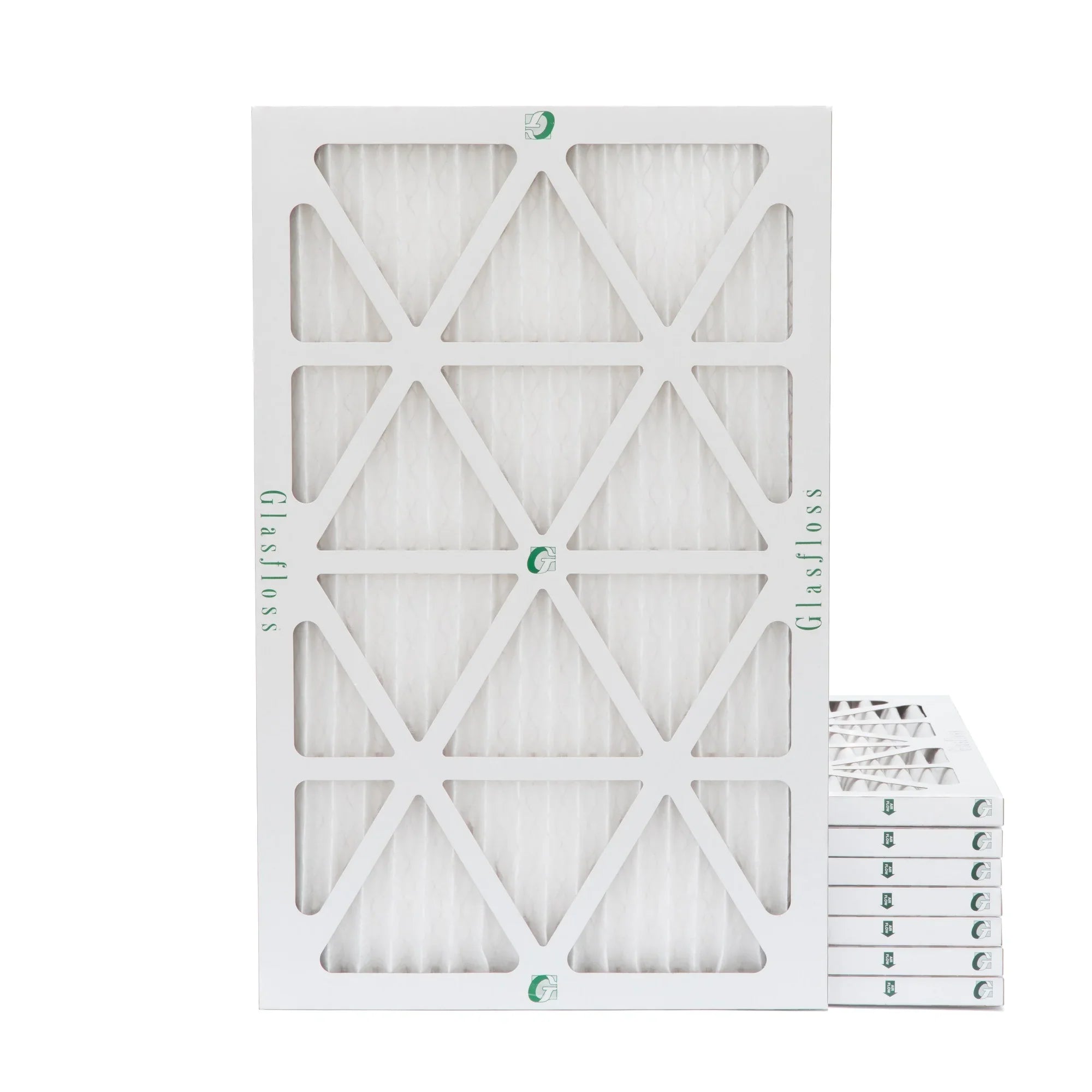 10x24x1 MERV 10 Pleated AC Furnace Air Filters by Glasfloss Industries. ( 8 Pack ) Exact Sizeize: 9-1/2 x 23-1/2 x 7/8