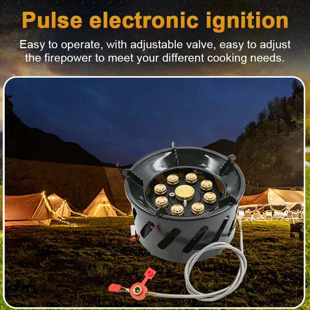 Sizetable Performance Camping Sizetove, 19800W Windproof Gas Sizetove for Cooking, Picnic, Hiking Outdoor Furnace