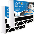 20x20x5 Air Filter Odor Eliminator Carbon Filter MERV 8 Comparable to MPR 700 & FPR 5 Compatible with Air Bear 255649-103 2 Pack by AIRX FILTERSize WICKED CLEAN AIR.