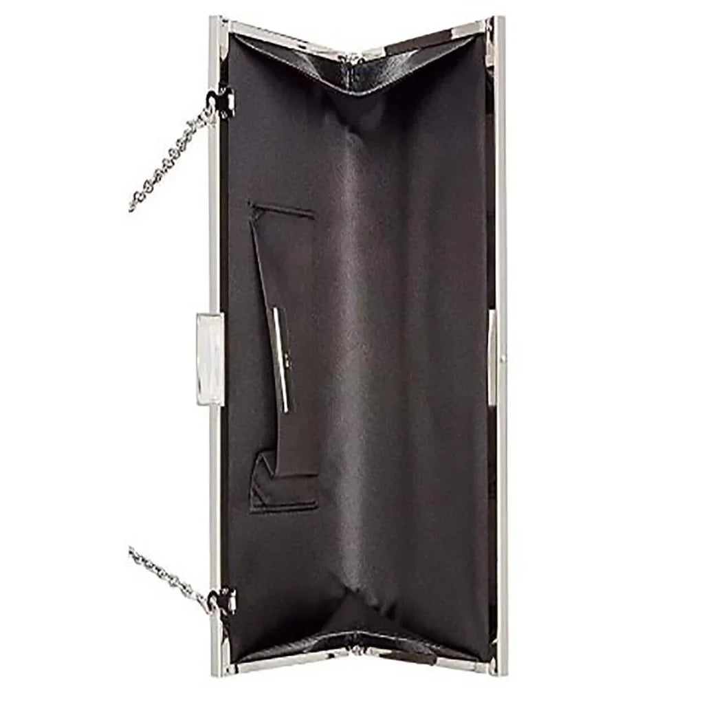 INC International Concepts Carolyn Ombré Glitter Clutch Evening Bag BLACK New with box/tags