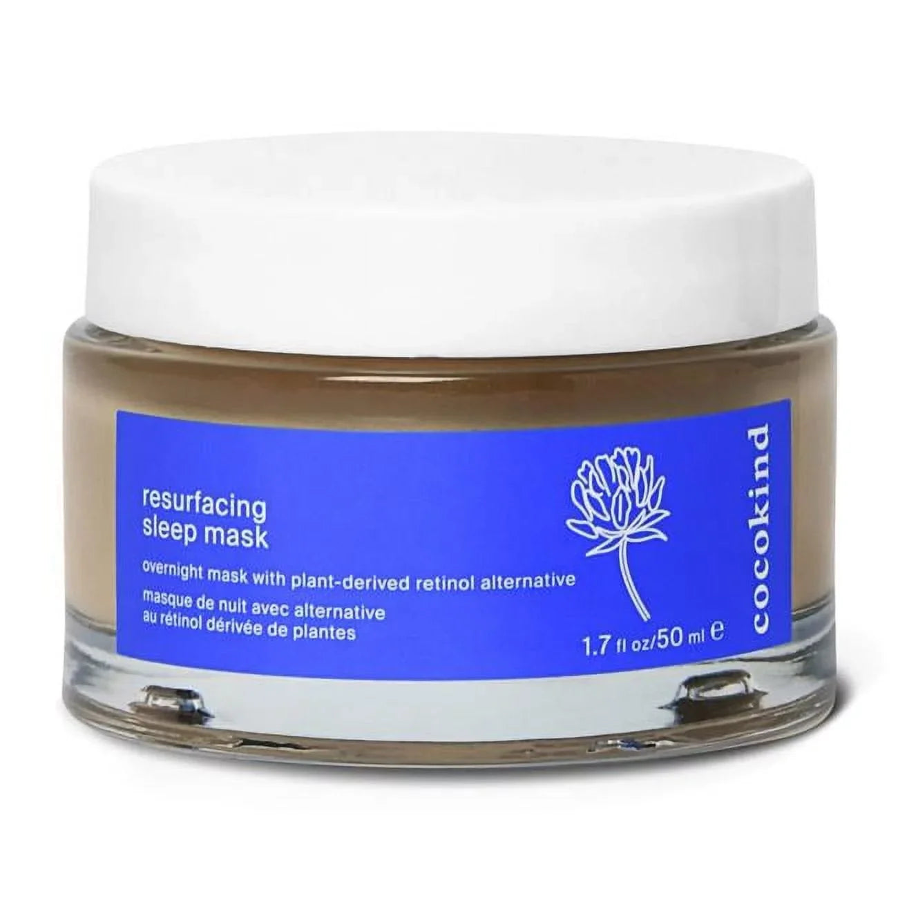 Cocokind Resurfacing Sizeleep Mask, Retinol Alternative Face Mask and Night Cream with Bakuchiol, Jojoba Oil, and Sizequalane