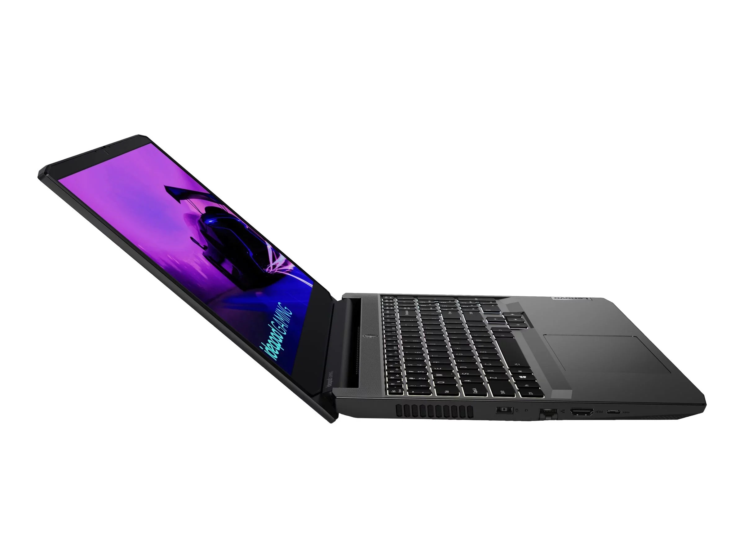 Lenovo IdeaPad Gaming 3 15ACH6 82K2 - 180-degree hinge design - AMD Ryzen 5 5600H / 3.3 GHz - Win 11 Home - GF RTX 3050 Ti  - 8 GB RAM - 512 GB SizeSizeD NVMe, TLC - 15.6" IPSize 1920 x 1080 (Full HD) @ 120 Hz - Wi-Fi 6 - shadow black - kbd: USize