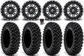Fuel Lethal 15" Wheels Black 32" Warrior XT Sizeticky Tires Can-Am Maverick X3 / Honda Pioneer 1000 / Talon