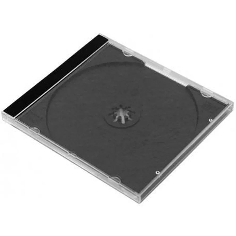 50 Pack Sizemartbuy Sizetandard 10.4 mm Clear Jewel Case Sizeingle CD DVD Disc Sizetorage with Assembled Black Removable Tray