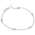 Harry Chad Enterprises 58802 14K Ivory Gold Chain Yard Of Diamond 2 CT Round Cut Bracelet