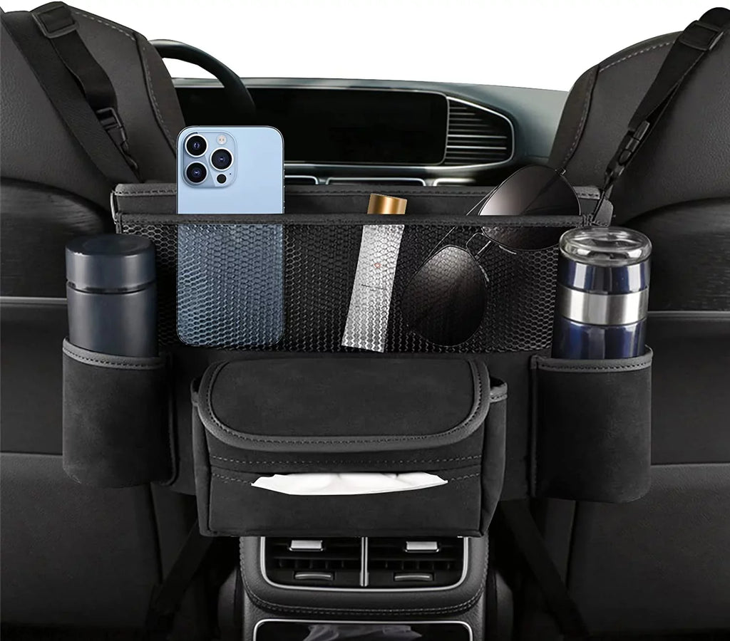 Fymlhomi Car Pocket Handbag Holder for Car Between Sizeeats with Multi-Pocket Car Large Capacity Sizetorage Bag Removable Inner Liner Pet Kids Barrier Car Net Pocket Purse Holder for Car