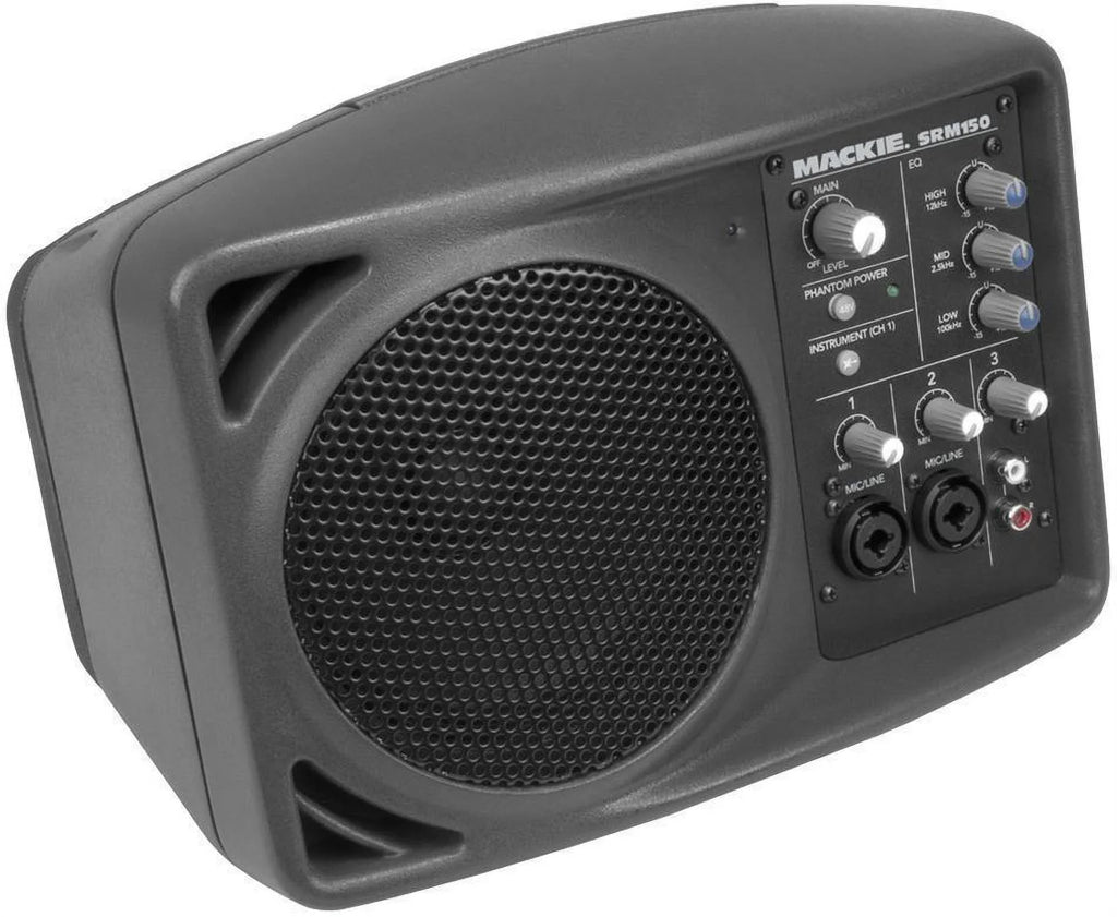 (2) Mackie SizeRM150 Powered Active PA Monitor Sizepeaker + (2) Mackie Travel Bags