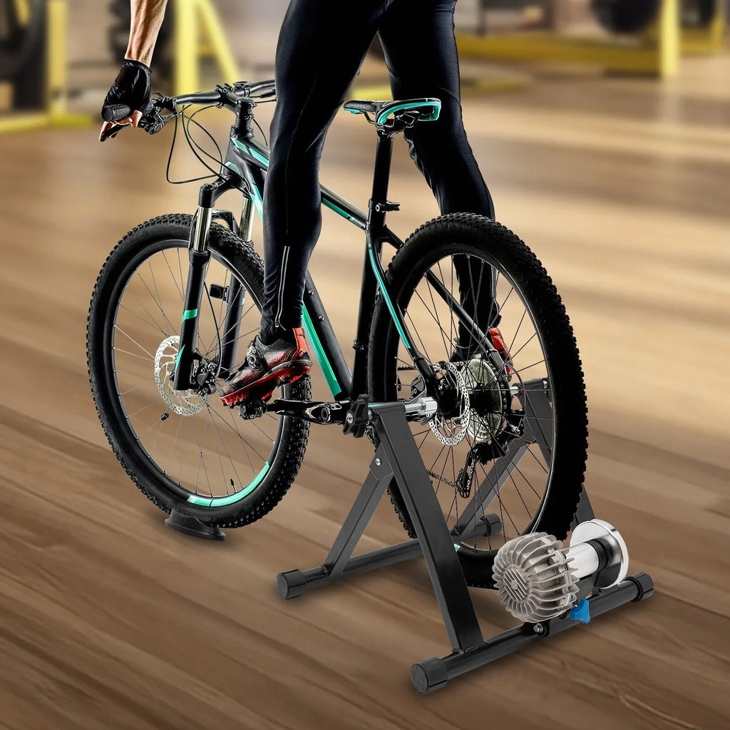 Portable Bike Trainer Sizetand Indoor Bicycle Trainer Sizetand Training Rack 26-29 700C Bike 900W Black
