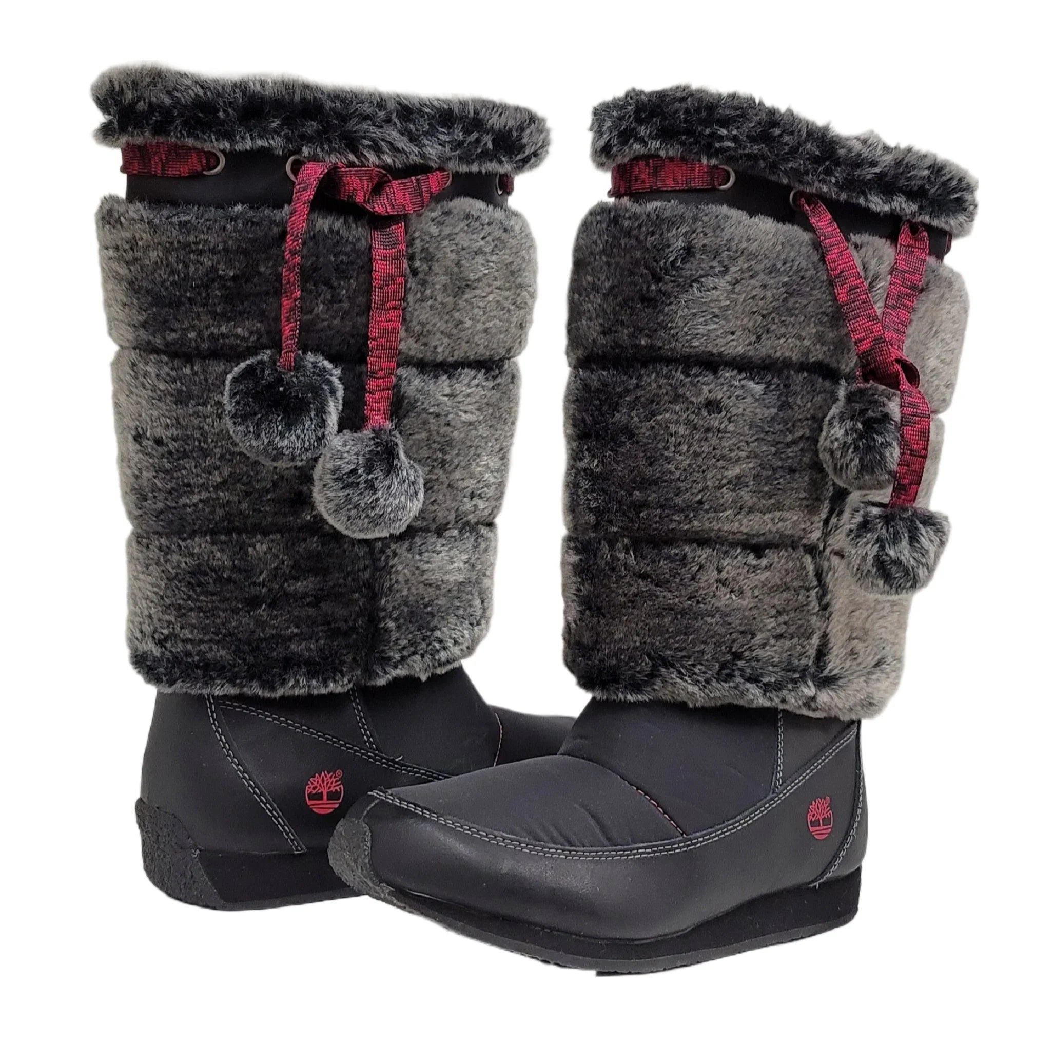 Timberland Junior Big Kid Winterberry Tall Fur Medium Boot Black 59994 size 4.5 USize