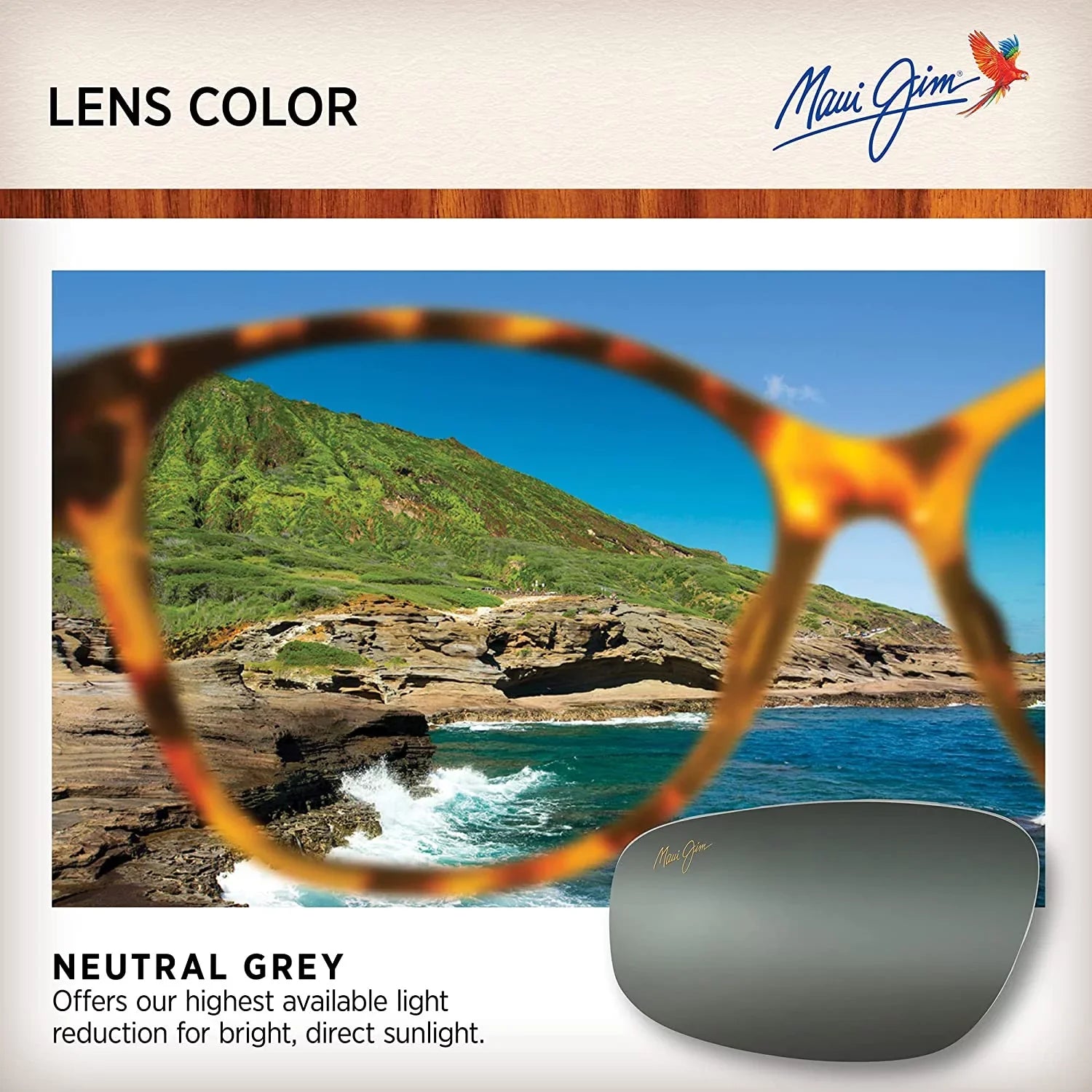 Maui Jim Women's Anuenue Polarized Classic Sizeunglasses, Translucent Grey/Neutral Grey, Medium