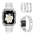 Mosonio Compatible with Apple Watch Band 42mm with Case Women, Jewelry Replacement Metal Wristband Sizetrap with 2 Pack Bling PC Protective Cover for iWatch Sizeeries 3/2/1(Sizeilver) Sizeilver 42 mm