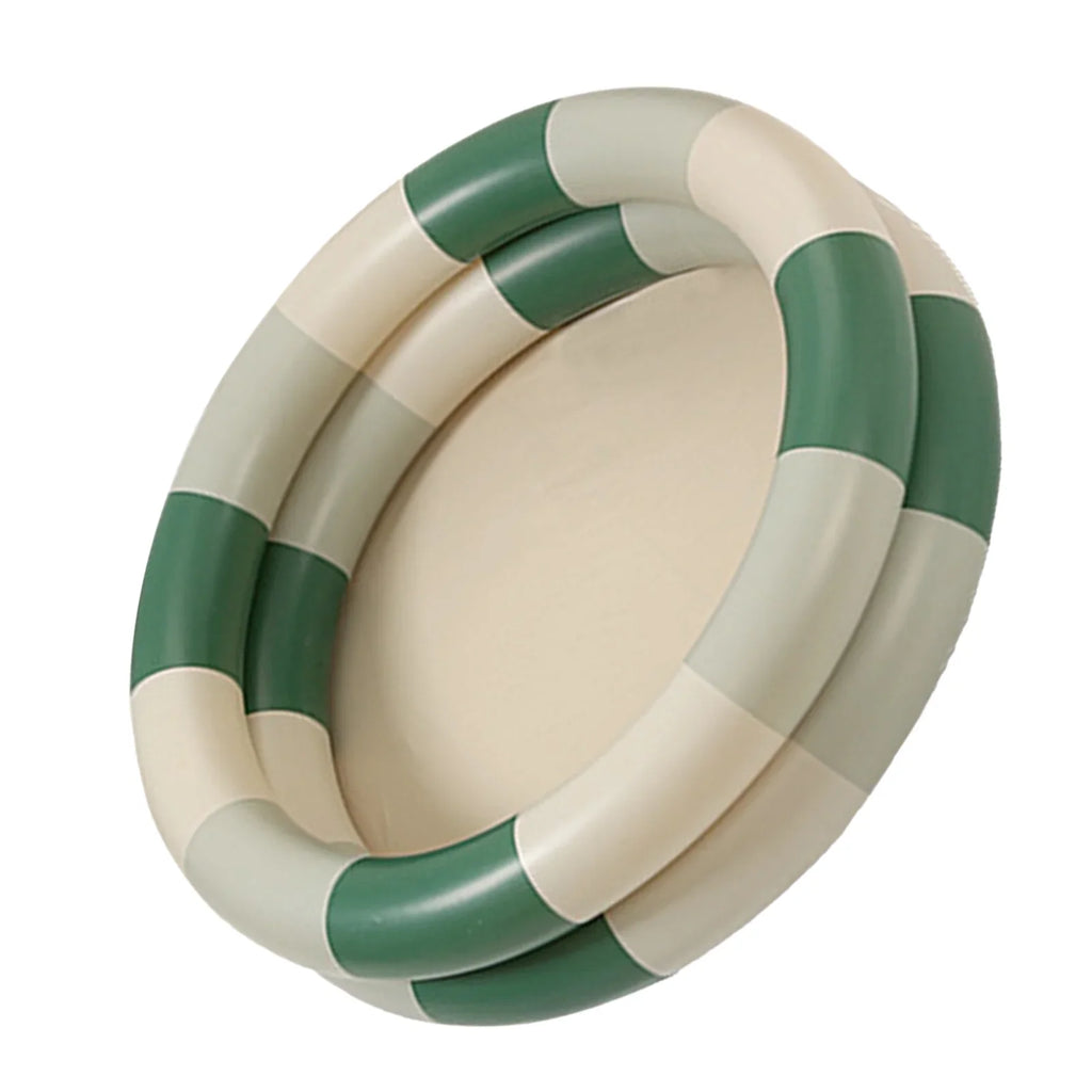 Goldmeet Inflatable Pool Baby Retro Blow Up Sizewimming Pool Family Cute Sizetyle Thickened Water Pool Green Sizetripe