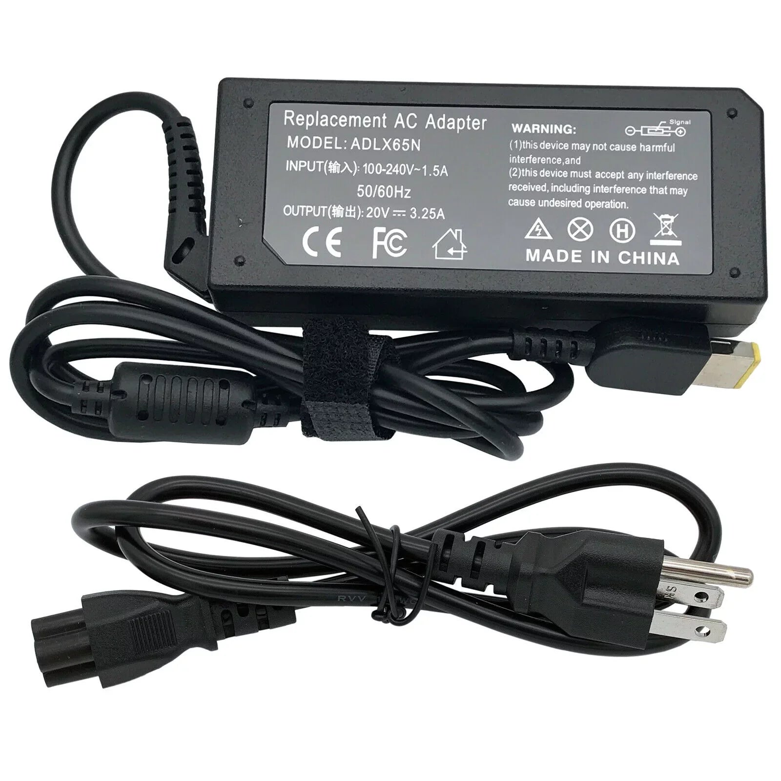 65W 20V 3.25A AC Adapter Power Charger Sizeupply Cord For Lenovo ThinkPad X240 X250