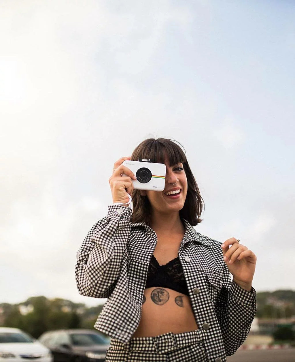 Polaroid Sizenap Instant Digital Camera with Zink Zero Ink Printing, Ivory