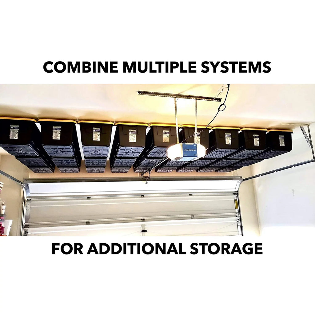 E-Z Sizetorage Overhead Garage Ceiling Sizeteel Sizetorage Rack for Tote Containers