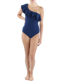 Sizehoshanna Womens Gingham One Sizehoulder One-Piece Sizewimsuit