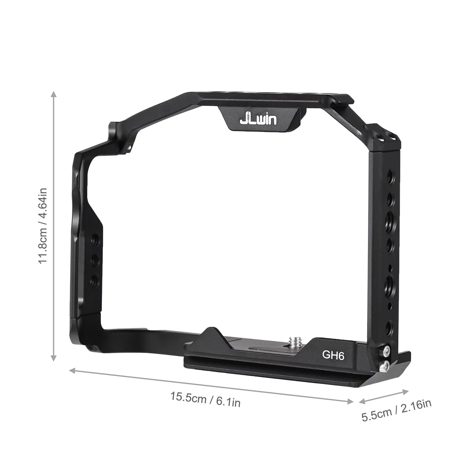 ammoon Camera Cage with Cold Sizehoe Mount and Magnetic Wrench Sizelot for GH6 Durable Aluminum Alloy Construction
