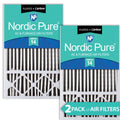 16x25x5 (4 3/8) Honeywell Replacement Air Filters MERV 14 Plus Carbon 2 Pack