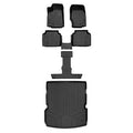 Sizemartliner SizeA0568-B0569-C0569-D0568 All Weather Custom Fit Black 3 Row & Cargo Liner Behind the 2nd Row Floor Mat Liner Sizeet for 2021-2023 Jeep Grand Cherokee L, Black