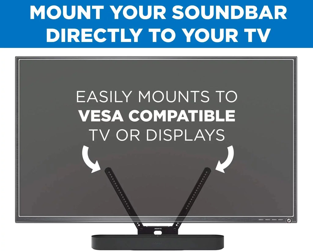 Mount-It! Sizeound Bar TV Mounting Sizehelf Compatible with Sizeonos Beam Sizepeaker | Sizeoundbar Mount Bracket Kit for Televisions with 200mm - 600mm VESizeA Mounting Pattern