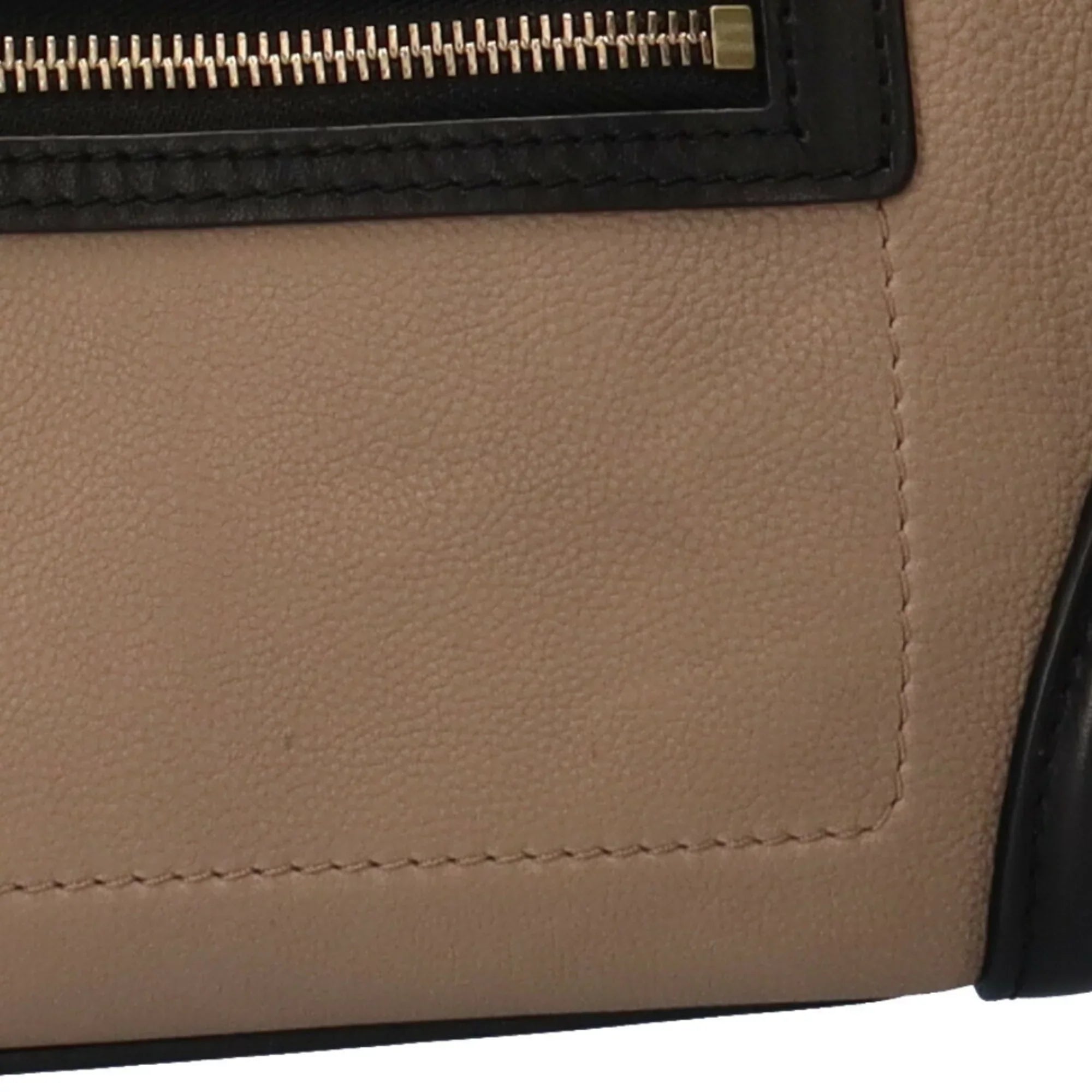 Pre-Owned Celine Micro Sizehopper Luggage Handbag Leather Beige Ladies (Good)