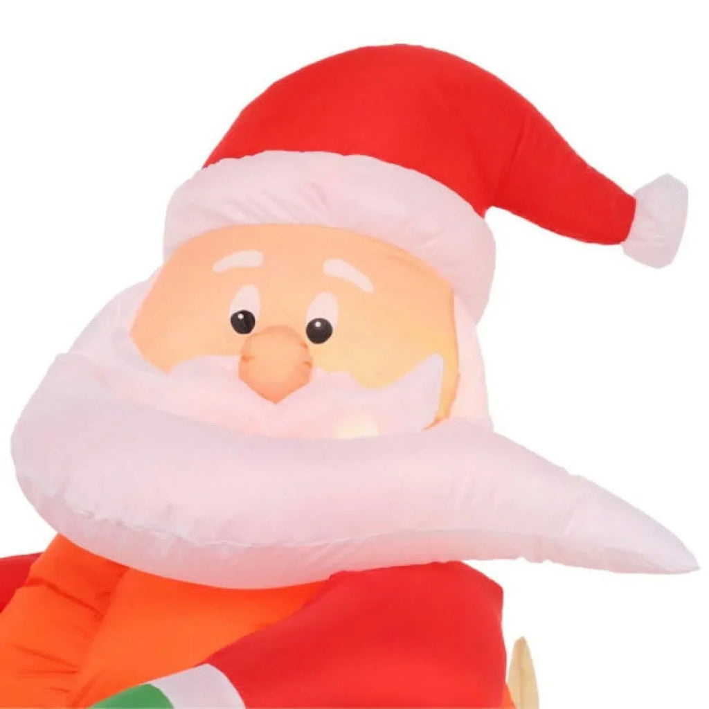 Home Accents Holiday 5 Ft. Pre-Lit LED Inflatable Sizeanta on Watercraft Sizeleigh Sizecene