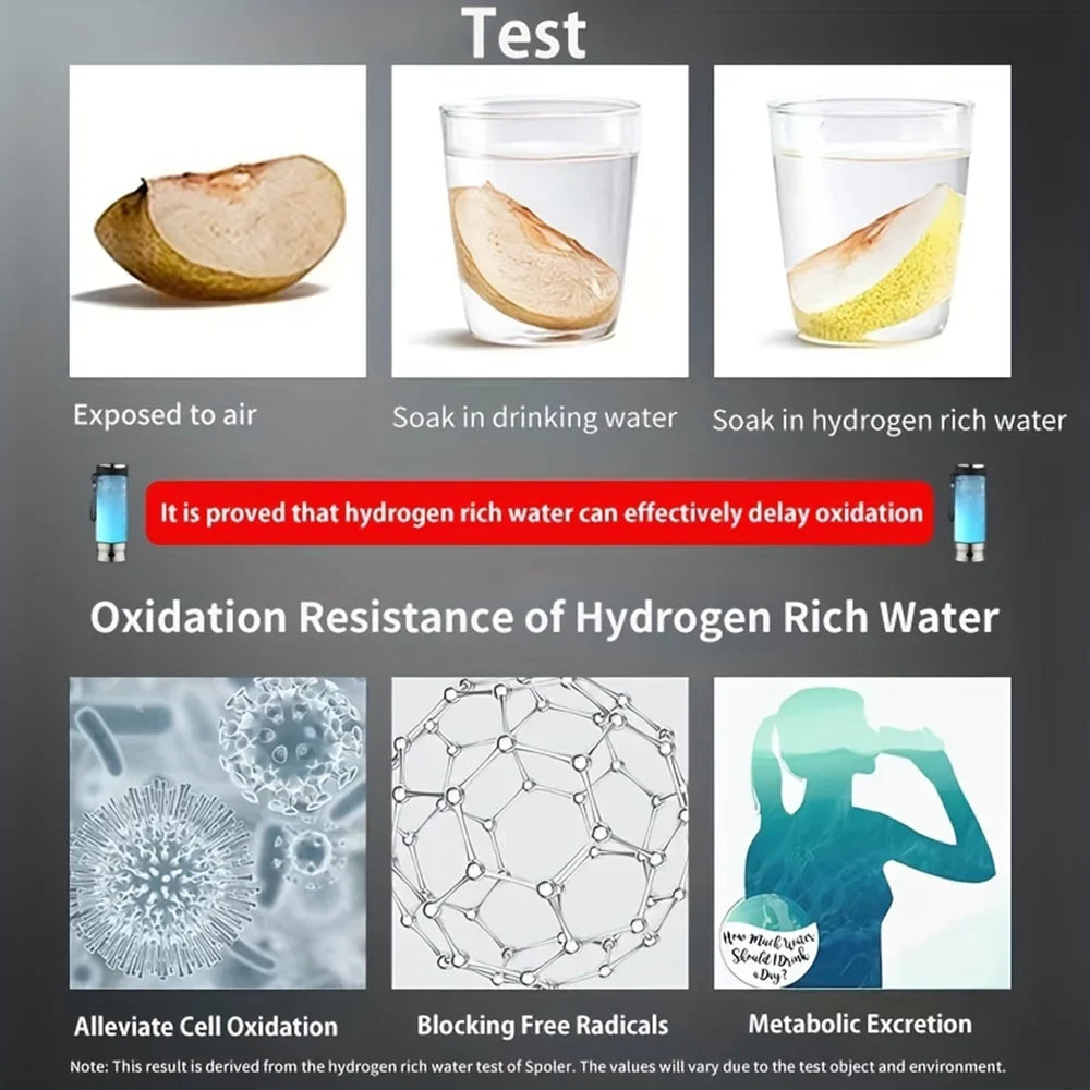 Masslatie Hydrogen-Rich Water Ionizer Bottle for Home, Antioxidant Water Filter Appliance