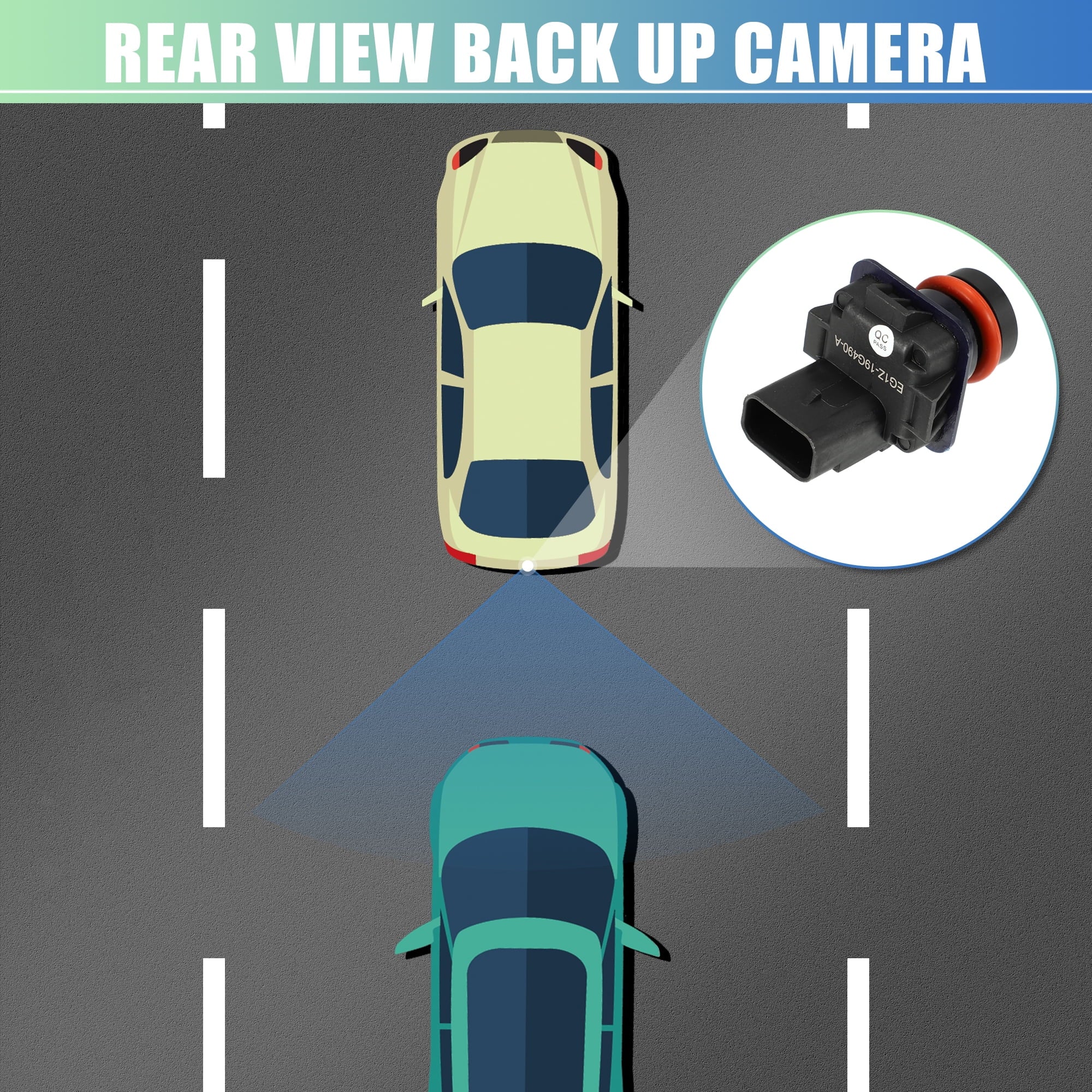 Unique Bargains EG1Z19G490A Car Rear View Backup Camera with Pry Bar for Ford Taurus 13-19