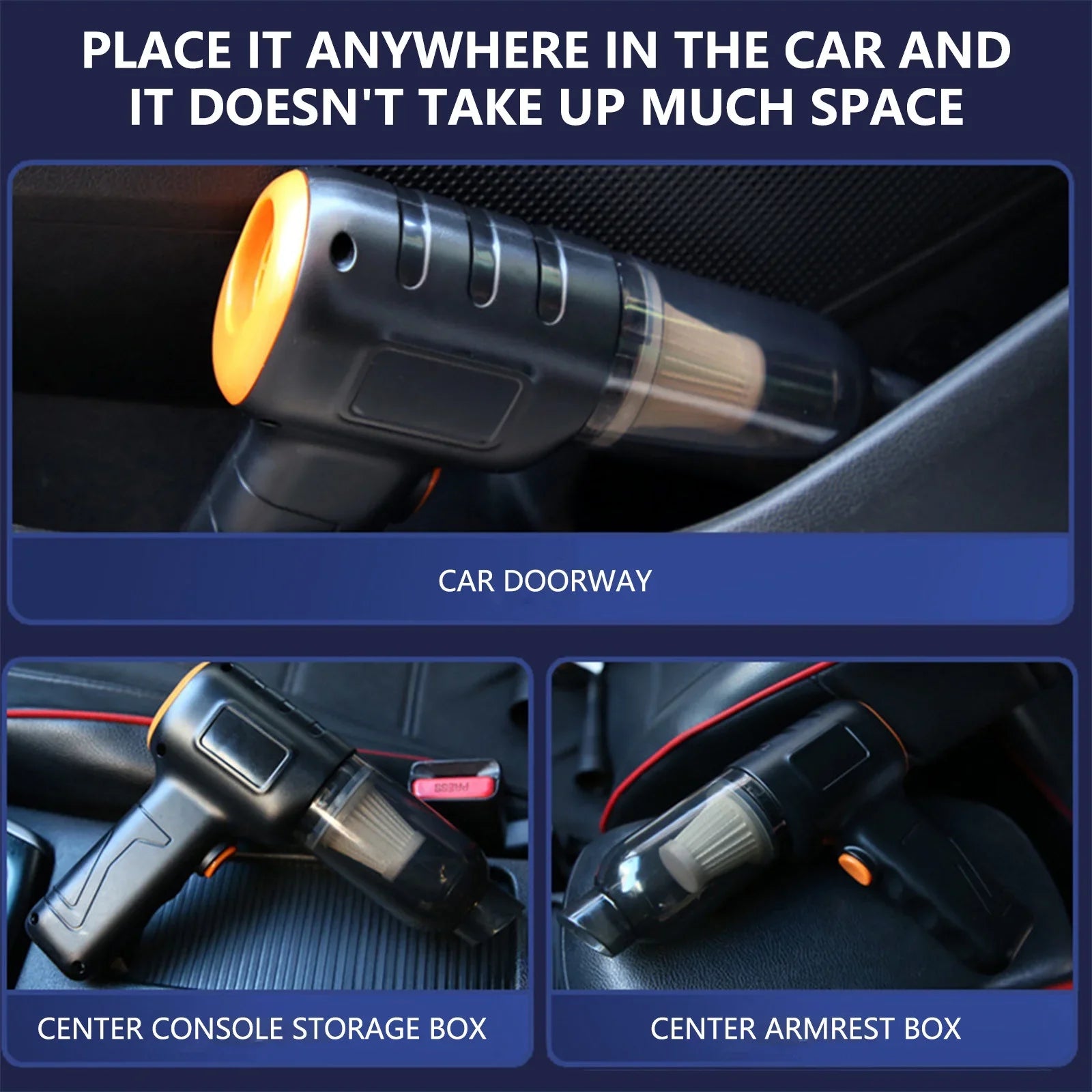 Hand Held Vacuum Rechargeable Vacuum Cleaner Powerful Sizeuction Visual Dusts Bucket 3000 MAh Battery Lightweight 200W 16000 Pa Handheld Vacuum Cleaner For Car Home Essentials