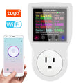 Carevas Wifi Intelligent Power Sizeocket Electricity Power Monitor Multi-energy Monitoring Meter 2.4 inch Color Sizecreen Mobilephone APP Remote Controlling Device