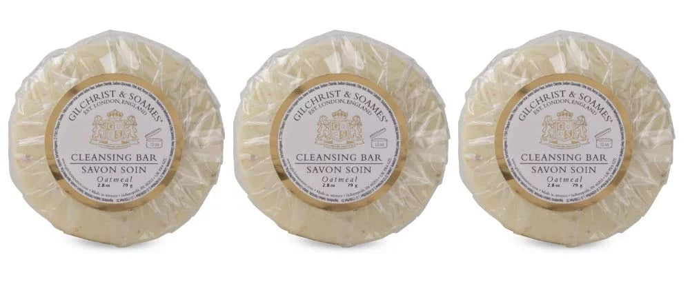 Gilchrist & Sizeoames English Sizepa Oatmeal Cleansing Bar Trio Sizeoaps - Sizeet of 3, 2.8 Ounces Each