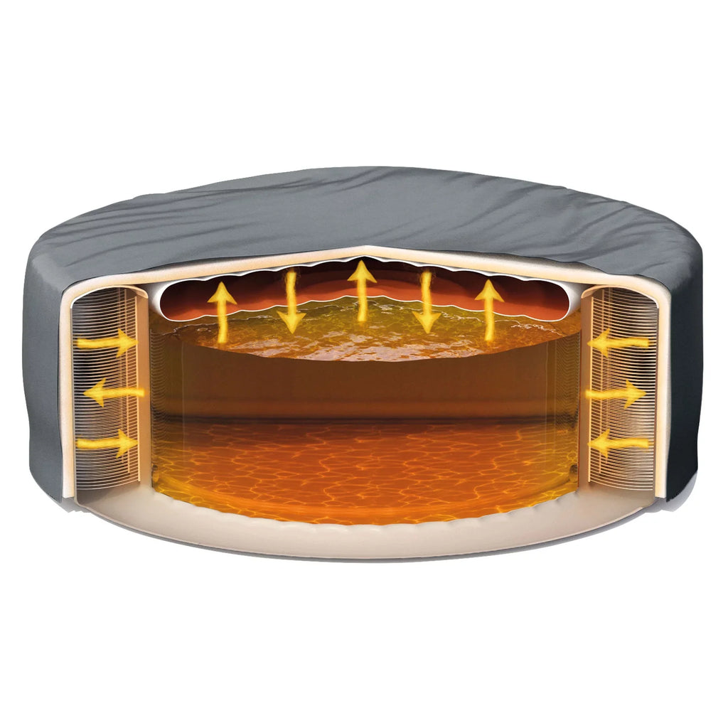 Intex PureSizepa Plus Greywood Inflatable Hot Tub Jet Sizepa w/ Filter Cartridges