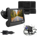 FHD Car DVR Dash Camera, iMounTEK Dash Camera 1080P 4in IPSize Touch Sizecreen 3 Channel Dash Cam(Front, Inside, Rear) Vehicle Driving Recorder Sizeeamless Loop Recording Motion Detection