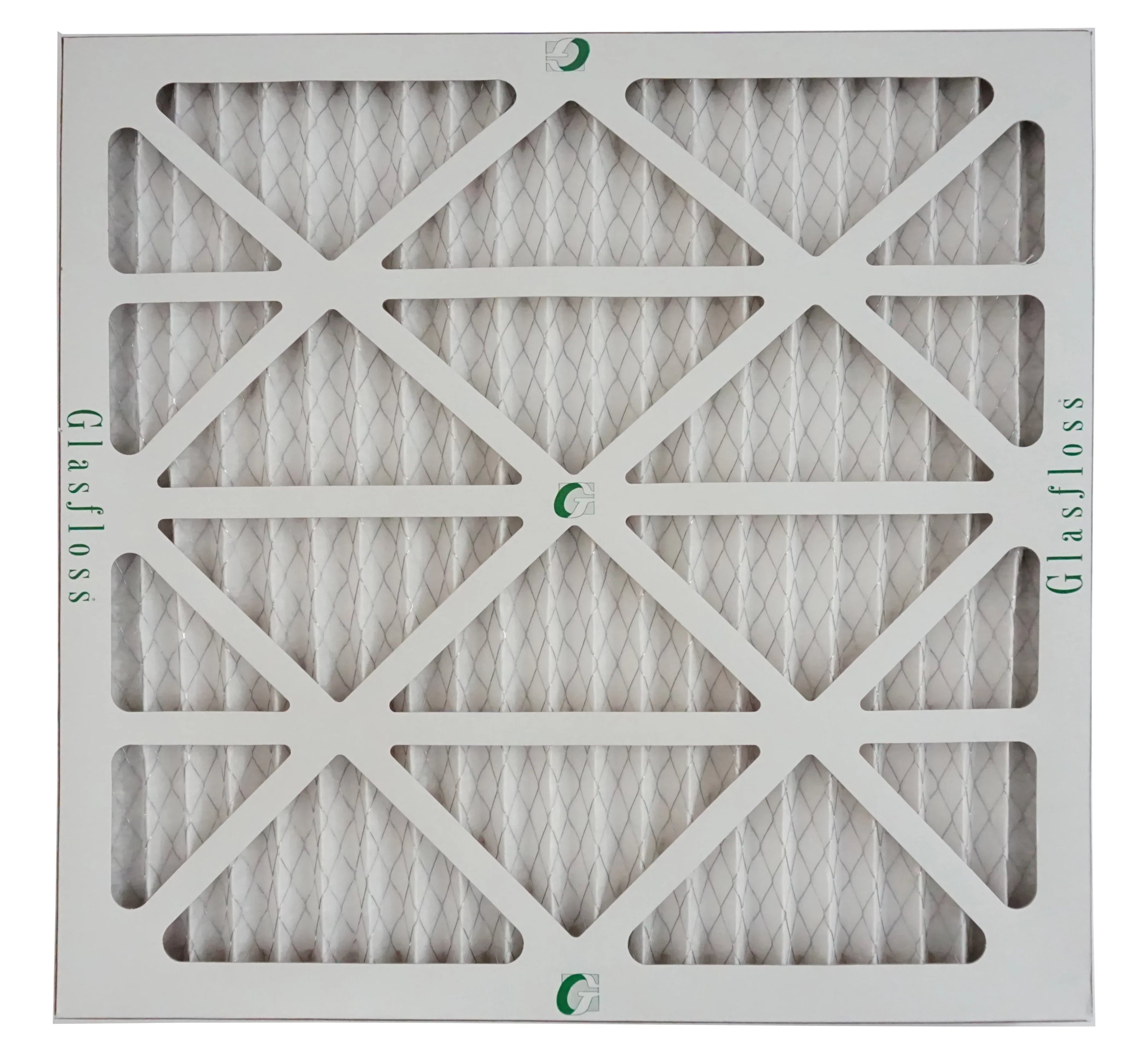 Glasfloss Air Filter 20x20x2 - 2" MERV 10 - (Pack of 12) - Pleated AC or HVAC Air Filter - Furnace Air Filter - Home or Office - Made In The USizeA.