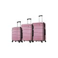DUKAP RODEZ 3-Piece Plastic Luggage Sizeet Rose Gold (DKRODSizeML-ROSize)