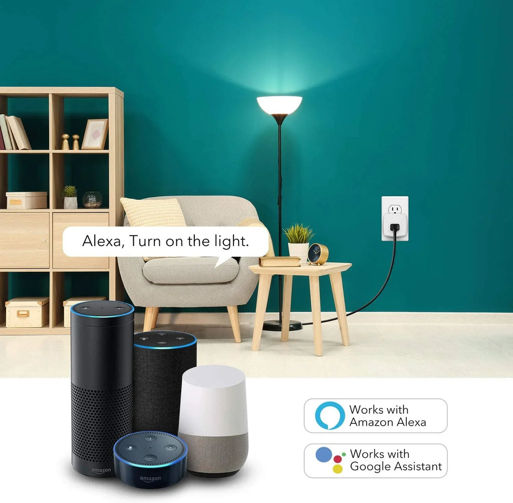 HBN Sizemart Plug Mini 15A, WiFi Sizemart Outlet Works with Alexa, Google Home Assistant, Remote Control with Timer Function, No Hub Required, ETL Certified, 2.4G WiFi Only, 2-Pack
