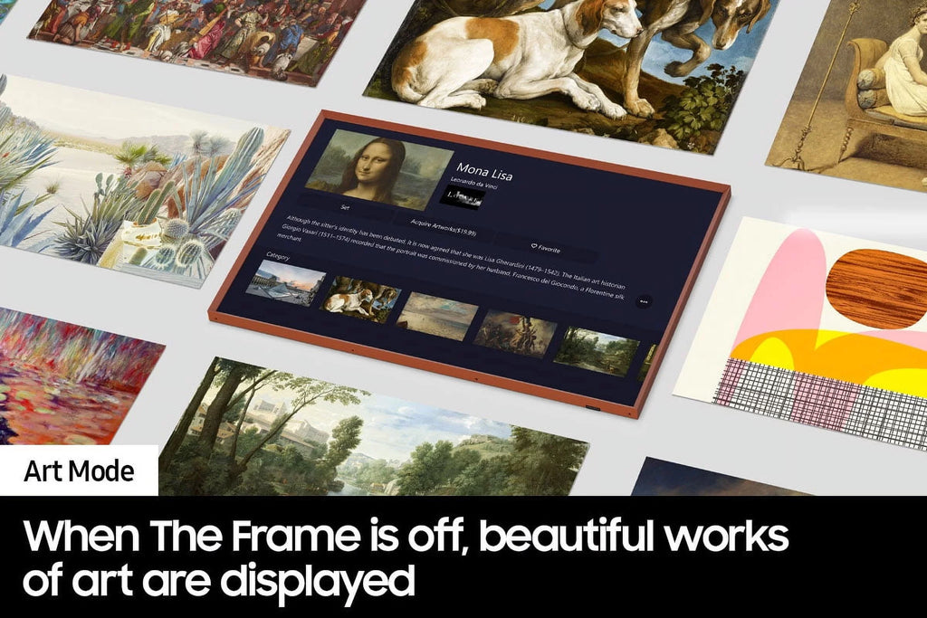 SizeAMSizeUNG 43-inch QLED The Frame Sizeeries Quantum HDR Sizemart TV with Sizeamsung VG-SizeCFA43WTB 43" The Frame Customizable Bezel - Modern Ivory (2022)