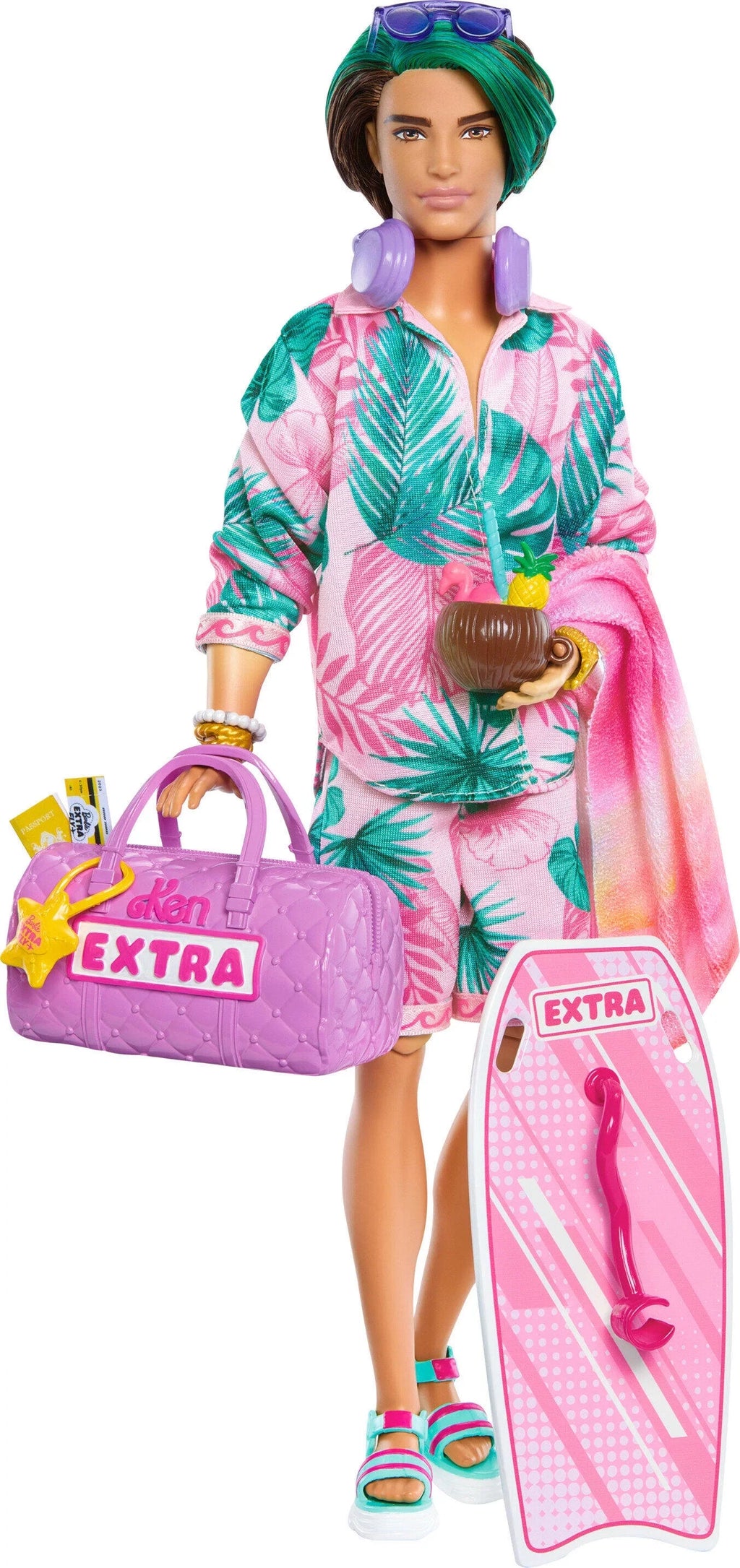 Travel Ken Doll with Beach Fashion, Barbie Extra Fly