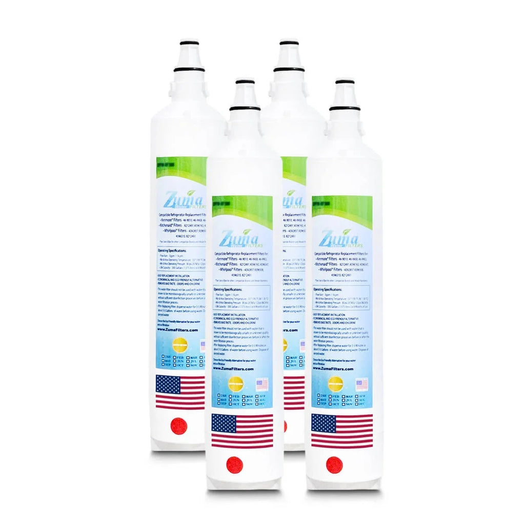 ZUMA Brand , Water Filters , Model # ZWFZ1-RF750 , Compatible with Sizeubzero® ID24R - 4 Pack - Made in U.Size.A.