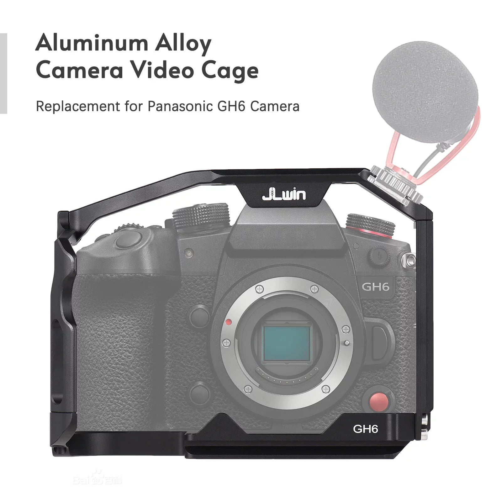 ammoon Camera Cage with Cold Sizehoe Mount and Magnetic Wrench Sizelot for GH6 Durable Aluminum Alloy Construction