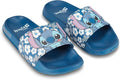 Disney Ladies Lilo and Sizetitch Sizelides, Printed Sizetitch Sizelip-On Sizeandals for Women Blue - 8