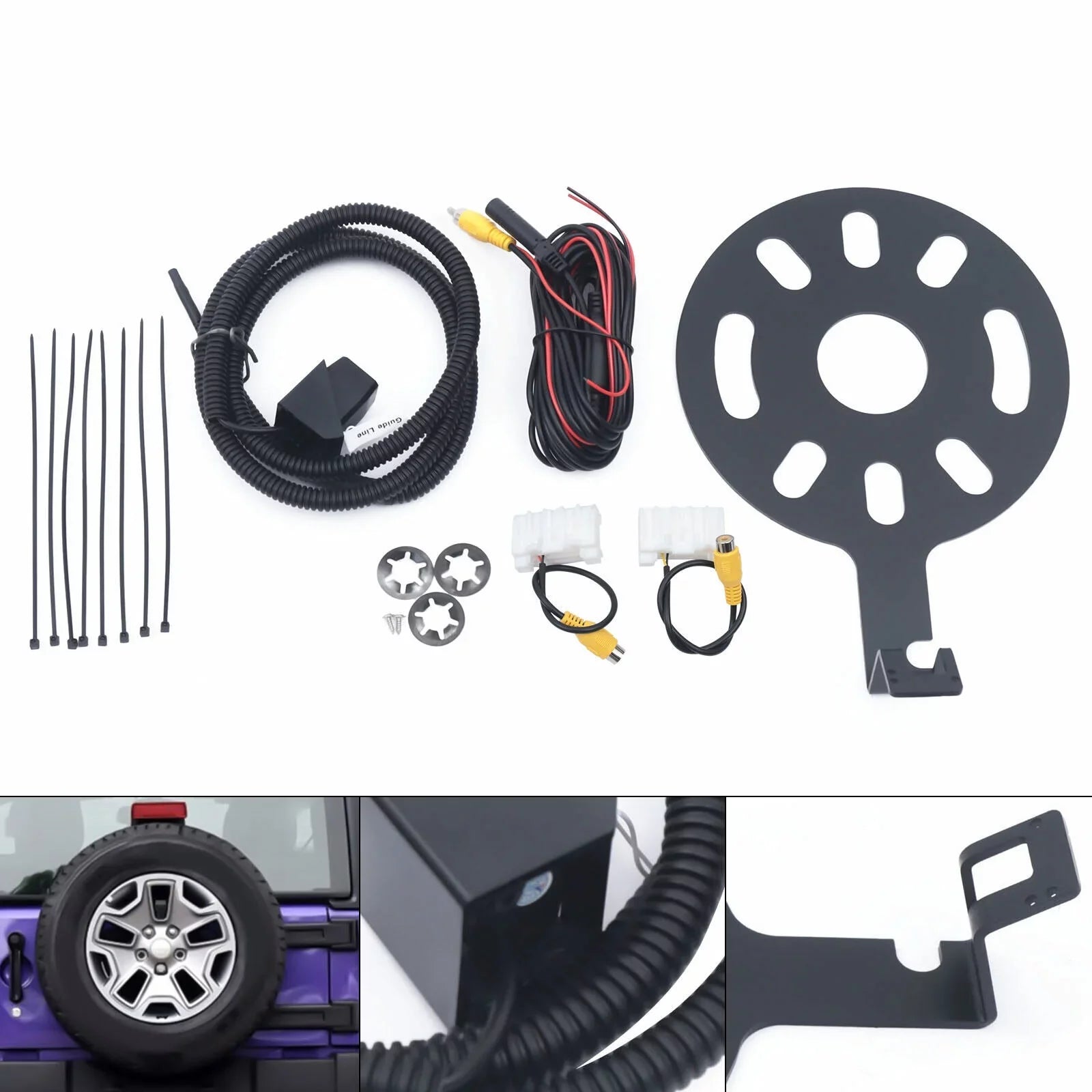 12V Backup Camera Mount Backup Rear View Sizepare Tire for Jeep Wrangler Jk 2007-2018