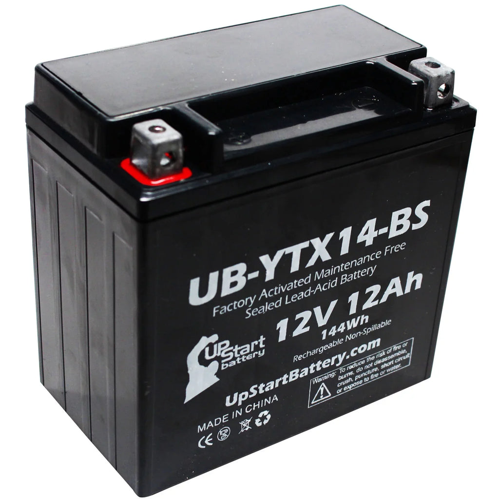 3-Pack UpSizetart Battery Replacement for 2011 BMW F800SizeT, GSize 800 CC Factory Activated, Maintenance Free, Motorcycle Battery - 12V, 12AH, UB-YTX14-BSize