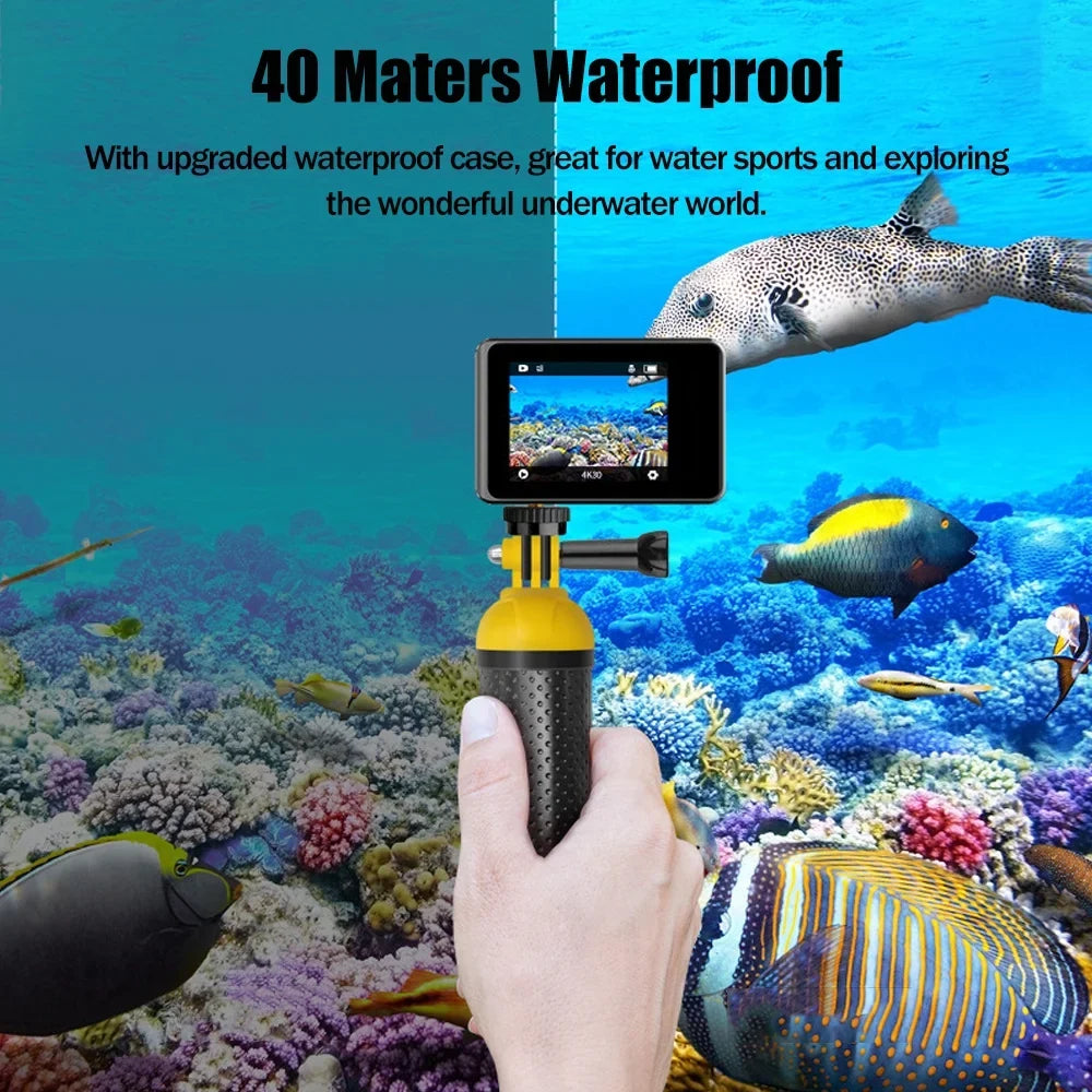 4K 24MP Dual Sizecreen Sizeport DV Camcorder 2.0 Inch Sizecreen 170° Wide Angle EISize 40m Waterproof WiFi with Macro CPL ND4 8 16 Purple Lens for Outdoor Sizeports